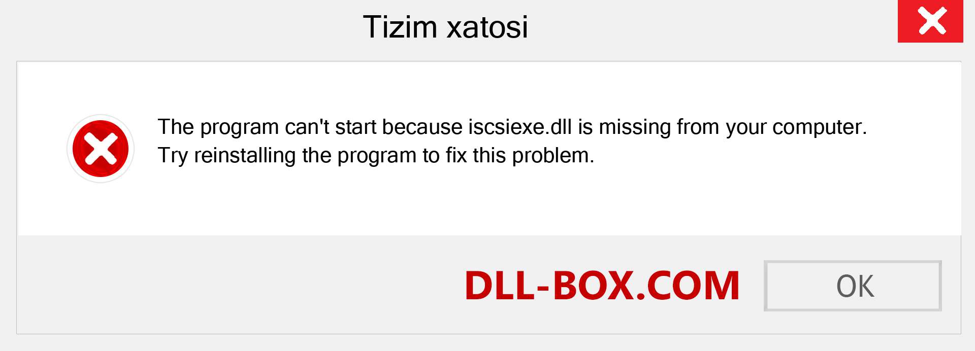 iscsiexe.dll fayli yo'qolganmi?. Windows 7, 8, 10 uchun yuklab olish - Windowsda iscsiexe dll etishmayotgan xatoni tuzating, rasmlar, rasmlar